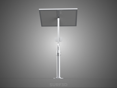 MOUNTED POLE STAND SOLAR CELL PANEL CONTROLLER CHARGE REGULATOR 3D Model