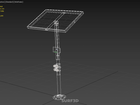 MOUNTED POLE STAND SOLAR CELL PANEL CONTROLLER CHARGE REGULATOR 3D Model