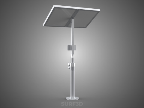 MOUNTED POLE STAND SOLAR CELL PANEL CONTROLLER CHARGE REGULATOR 3D Model