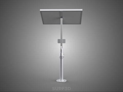 MOUNTED POLE STAND SOLAR CELL PANEL CONTROLLER CHARGE REGULATOR 3D Model