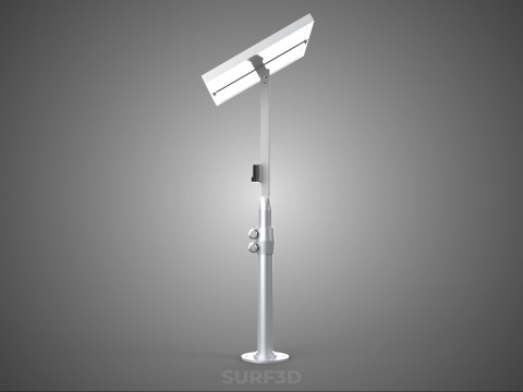 MOUNTED POLE STAND SOLAR CELL PANEL CONTROLLER CHARGE REGULATOR 3D Model