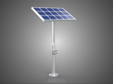 STAND MOUNTED FRAME POLE SOLAR CELL PANEL PV MODULE PHOTOVOLTAIC Modelo 3D