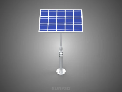 STAND MOUNTED FRAME POLE SOLAR CELL PANEL PV MODULE PHOTOVOLTAIC 3D Model