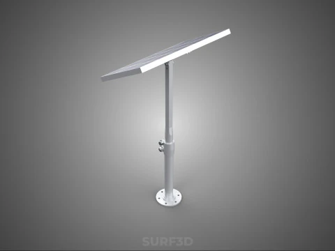 STAND MOUNTED FRAME POLE SOLAR CELL PANEL PV MODULE PHOTOVOLTAIC 3D Model