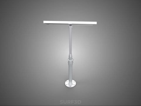STAND MOUNTED FRAME POLE SOLAR CELL PANEL PV MODULE PHOTOVOLTAIC 3D मॉडल