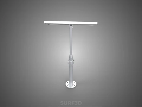 STAND MOUNTED FRAME POLE SOLAR CELL PANEL PV MODULE PHOTOVOLTAIC 3D Model