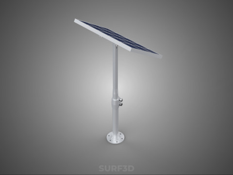 STAND MOUNTED FRAME POLE SOLAR CELL PANEL PV MODULE PHOTOVOLTAIC 3D मॉडल