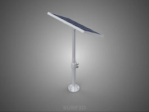 STAND MOUNTED FRAME POLE SOLAR CELL PANEL PV MODULE PHOTOVOLTAIC 3D Model