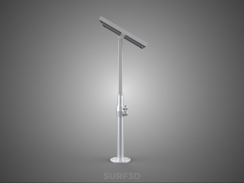 STAND MOUNTED FRAME POLE SOLAR CELL PANEL PV MODULE PHOTOVOLTAIC 3D मॉडल