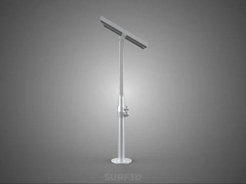 STAND MOUNTED FRAME POLE SOLAR CELL PANEL PV MODULE PHOTOVOLTAIC 3D Model