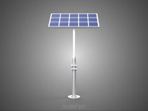 STAND MOUNTED FRAME POLE SOLAR CELL PANEL PV MODULE PHOTOVOLTAIC 3D Model
