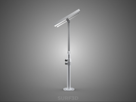 STAND MOUNTED FRAME POLE SOLAR CELL PANEL PV MODULE PHOTOVOLTAIC 3D मॉडल