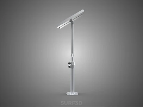 STAND MOUNTED FRAME POLE SOLAR CELL PANEL PV MODULE PHOTOVOLTAIC 3D Model