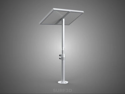 STAND MOUNTED FRAME POLE SOLAR CELL PANEL PV MODULE PHOTOVOLTAIC 3D Model