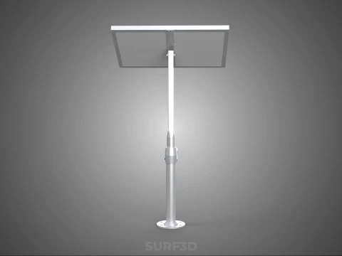 STAND MOUNTED FRAME POLE SOLAR CELL PANEL PV MODULE PHOTOVOLTAIC 3D Model