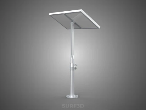STAND MOUNTED FRAME POLE SOLAR CELL PANEL PV MODULE PHOTOVOLTAIC 3D Model
