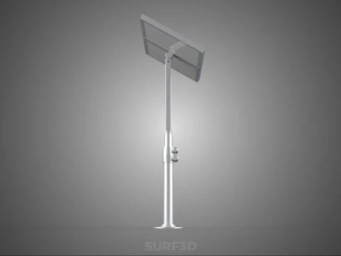 STAND MOUNTED FRAME POLE SOLAR CELL PANEL PV MODULE PHOTOVOLTAIC 3D Model