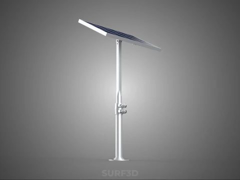 STAND MOUNTED FRAME POLE SOLAR CELL PANEL PV MODULE PHOTOVOLTAIC 3D Model