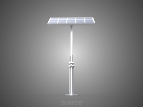 STAND MOUNTED FRAME POLE SOLAR CELL PANEL PV MODULE PHOTOVOLTAIC 3D मॉडल