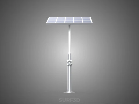 STAND MOUNTED FRAME POLE SOLAR CELL PANEL PV MODULE PHOTOVOLTAIC 3D Model