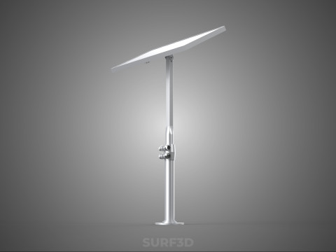 STAND MOUNTED FRAME POLE SOLAR CELL PANEL PV MODULE PHOTOVOLTAIC 3D मॉडल