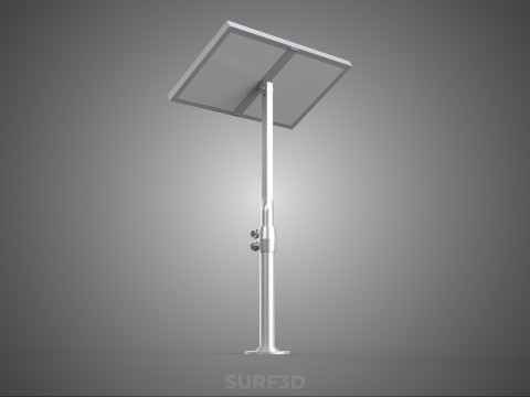 STAND MOUNTED FRAME POLE SOLAR CELL PANEL PV MODULE PHOTOVOLTAIC 3D मॉडल