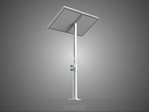 STAND MOUNTED FRAME POLE SOLAR CELL PANEL PV MODULE PHOTOVOLTAIC 3D Model