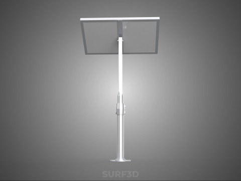 STAND MOUNTED FRAME POLE SOLAR CELL PANEL PV MODULE PHOTOVOLTAIC 3D मॉडल