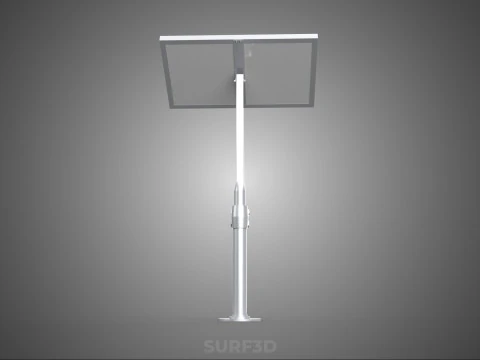 STAND MOUNTED FRAME POLE SOLAR CELL PANEL PV MODULE PHOTOVOLTAIC 3D Model