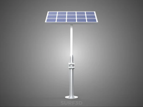 STAND MOUNTED FRAME POLE SOLAR CELL PANEL PV MODULE PHOTOVOLTAIC 3D Model
