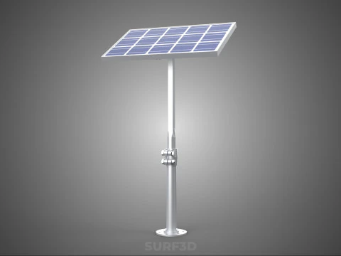 STAND MOUNTED FRAME POLE SOLAR CELL PANEL PV MODULE PHOTOVOLTAIC 3D Model