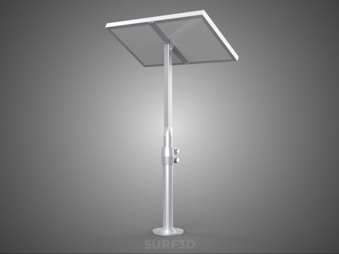 STAND MOUNTED FRAME POLE SOLAR CELL PANEL PV MODULE PHOTOVOLTAIC 3D मॉडल