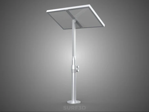 STAND MOUNTED FRAME POLE SOLAR CELL PANEL PV MODULE PHOTOVOLTAIC 3D Model