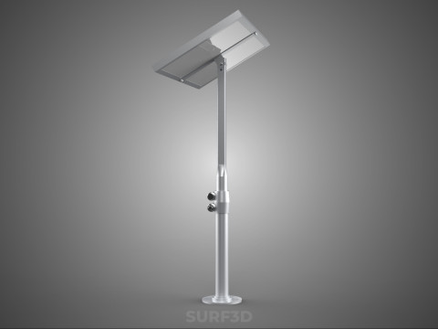 STAND MOUNTED FRAME POLE SOLAR CELL PANEL PV MODULE PHOTOVOLTAIC 3D मॉडल