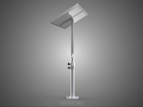 STAND MOUNTED FRAME POLE SOLAR CELL PANEL PV MODULE PHOTOVOLTAIC 3D Model