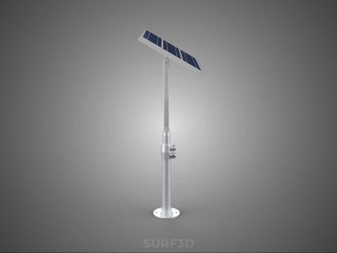 STAND MOUNTED FRAME POLE SOLAR CELL PANEL PV MODULE PHOTOVOLTAIC 3D Model