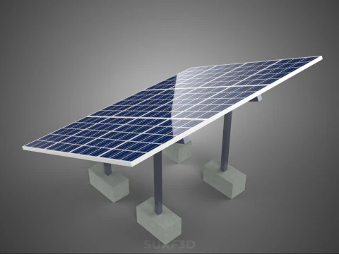 STAND SUPPORT STRUCTURE FRAME ARRAY SOLAR PANEL SUN PHOTOVOLTAIC 3D Model