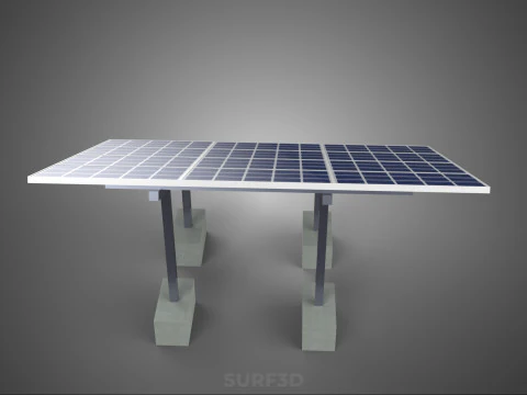 STAND SUPPORT STRUCTURE FRAME ARRAY SOLAR PANEL SUN PHOTOVOLTAIC 3D Model
