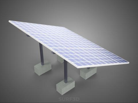 STAND SUPPORT STRUCTURE FRAME ARRAY SOLAR PANEL SUN PHOTOVOLTAIC 3D Modell