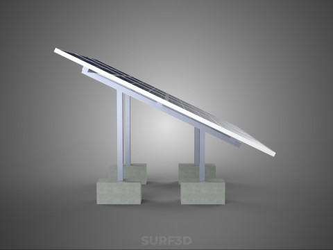 STAND SUPPORT STRUCTURE FRAME ARRAY SOLAR PANEL SUN PHOTOVOLTAIC 3D Modell
