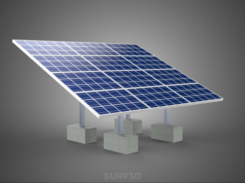 STAND SUPPORT STRUCTURE FRAME ARRAY SOLAR PANEL SUN PHOTOVOLTAIC 3D Modell