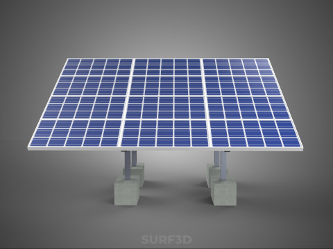 STAND SUPPORT STRUCTURE FRAME ARRAY SOLAR PANEL SUN PHOTOVOLTAIC 3D Modell