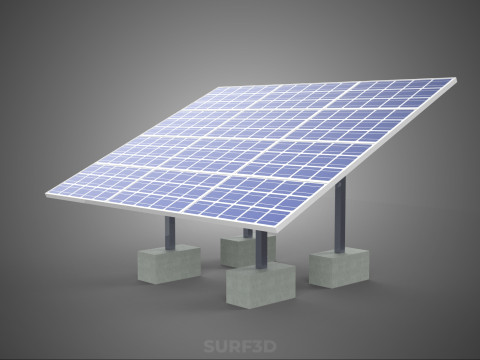 STAND SUPPORT STRUCTURE FRAME ARRAY SOLAR PANEL SUN PHOTOVOLTAIC 3D Modell