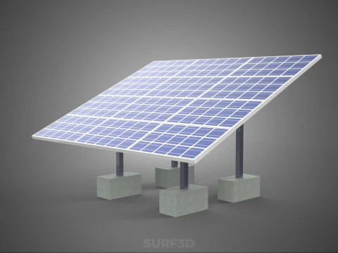 STAND SUPPORT STRUCTURE FRAME ARRAY SOLAR PANEL SUN PHOTOVOLTAIC 3D Model