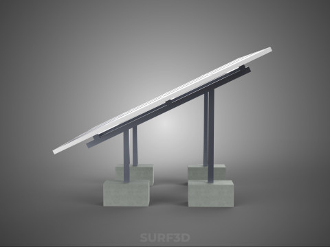 STAND SUPPORT STRUCTURE FRAME ARRAY SOLAR PANEL SUN PHOTOVOLTAIC 3D Modell