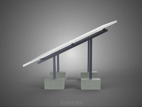 STAND SUPPORT STRUCTURE FRAME ARRAY SOLAR PANEL SUN PHOTOVOLTAIC 3D Model