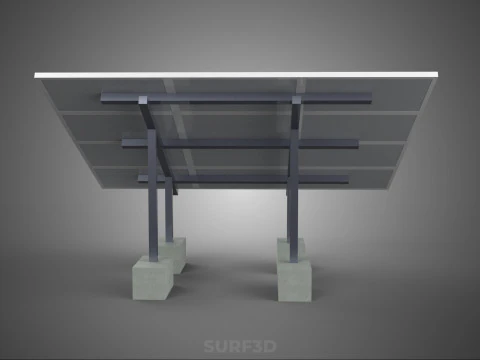 STAND SUPPORT STRUCTURE FRAME ARRAY SOLAR PANEL SUN PHOTOVOLTAIC 3D Model