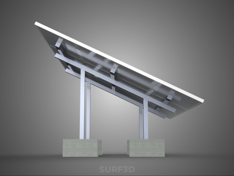 STAND SUPPORT STRUCTURE FRAME ARRAY SOLAR PANEL SUN PHOTOVOLTAIC 3D Modell