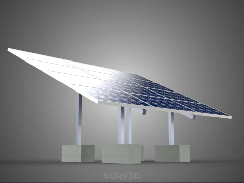 STAND SUPPORT STRUCTURE FRAME ARRAY SOLAR PANEL SUN PHOTOVOLTAIC 3D Model