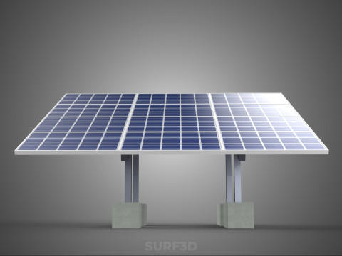 STAND SUPPORT STRUCTURE FRAME ARRAY SOLAR PANEL SUN PHOTOVOLTAIC 3D Modell